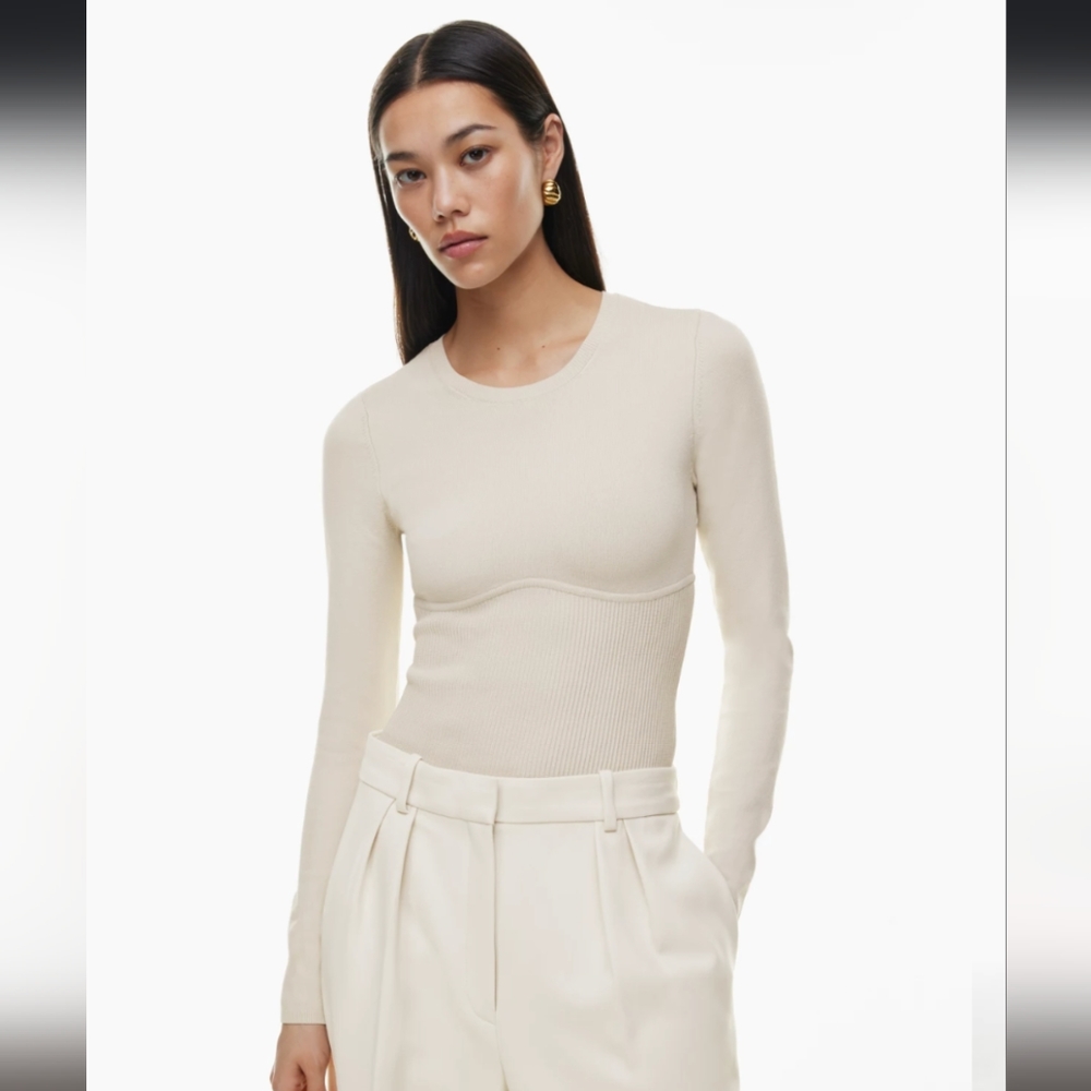 NWT Aritzia Sculpt Knit Empire Longsleeve Top